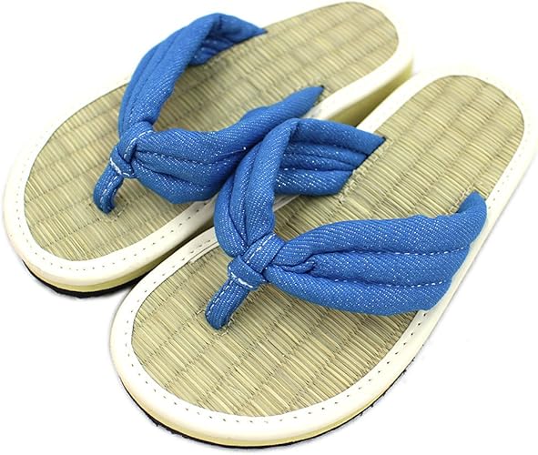 Amazon 着物の友和遊 い草 たたみ表草履 子供草履 オシャレ 下駄 草履 履物 婦人草履 い草 女児草履 男児草履 い草表 カジュアル 健康草履 16 5ｃｍ ブルー 着物の友和遊 下駄 草履