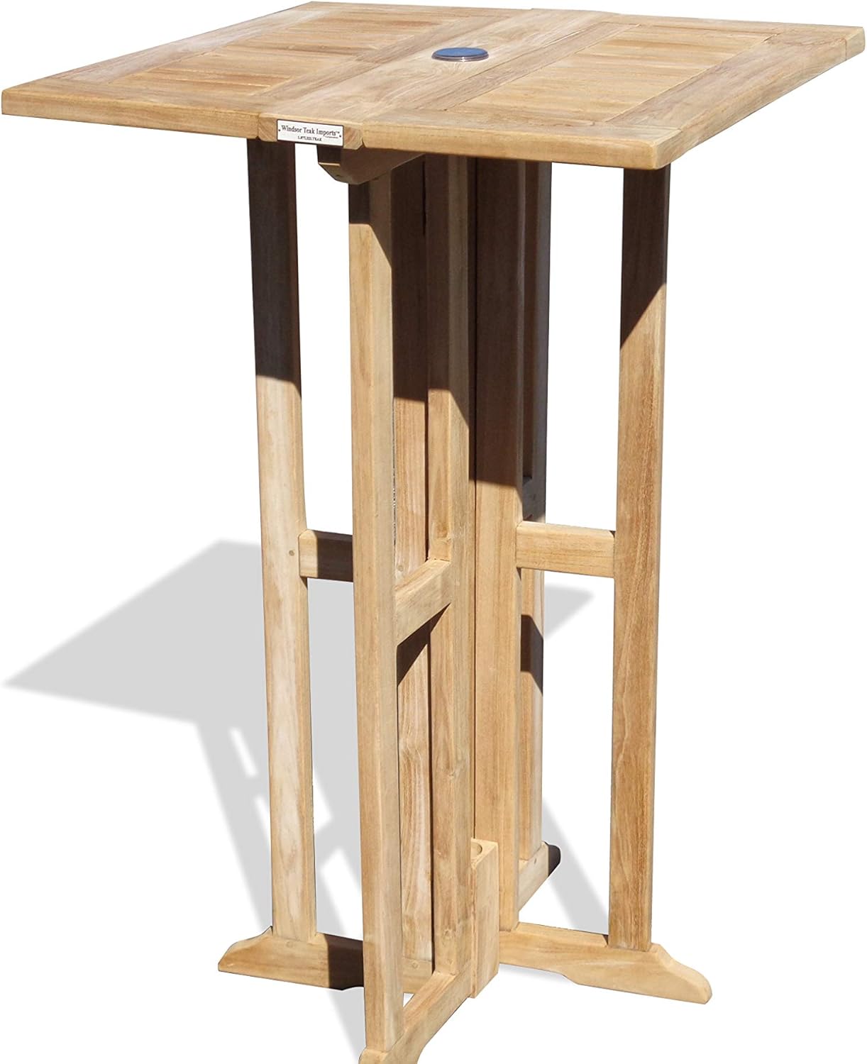 outdoor teak bar cart on Amazon Com Windsor S Premium Grade A Teak Nassau 27 Square Dropleaf Bar Table Use With 1 Leaf Up Or 2 Makes 2 Different Tables 65lbs 43 H World S Best Outdoor Furniture Teak Lasts A Lifetime Assembled Kitchen