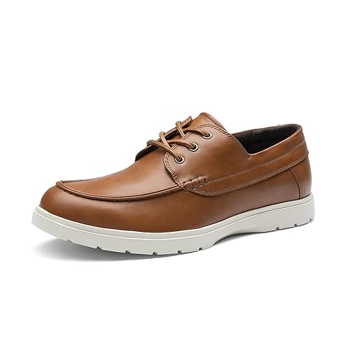 Bruno Marc Men's Dress Boat Shoes Classic Slip-on Loafer,Size 9.5,Brown-Pu,BMUMSP2503