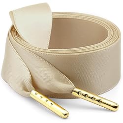 WEGOODZF Ribbon Satin Sneakers Shoelaces: 2 Pair