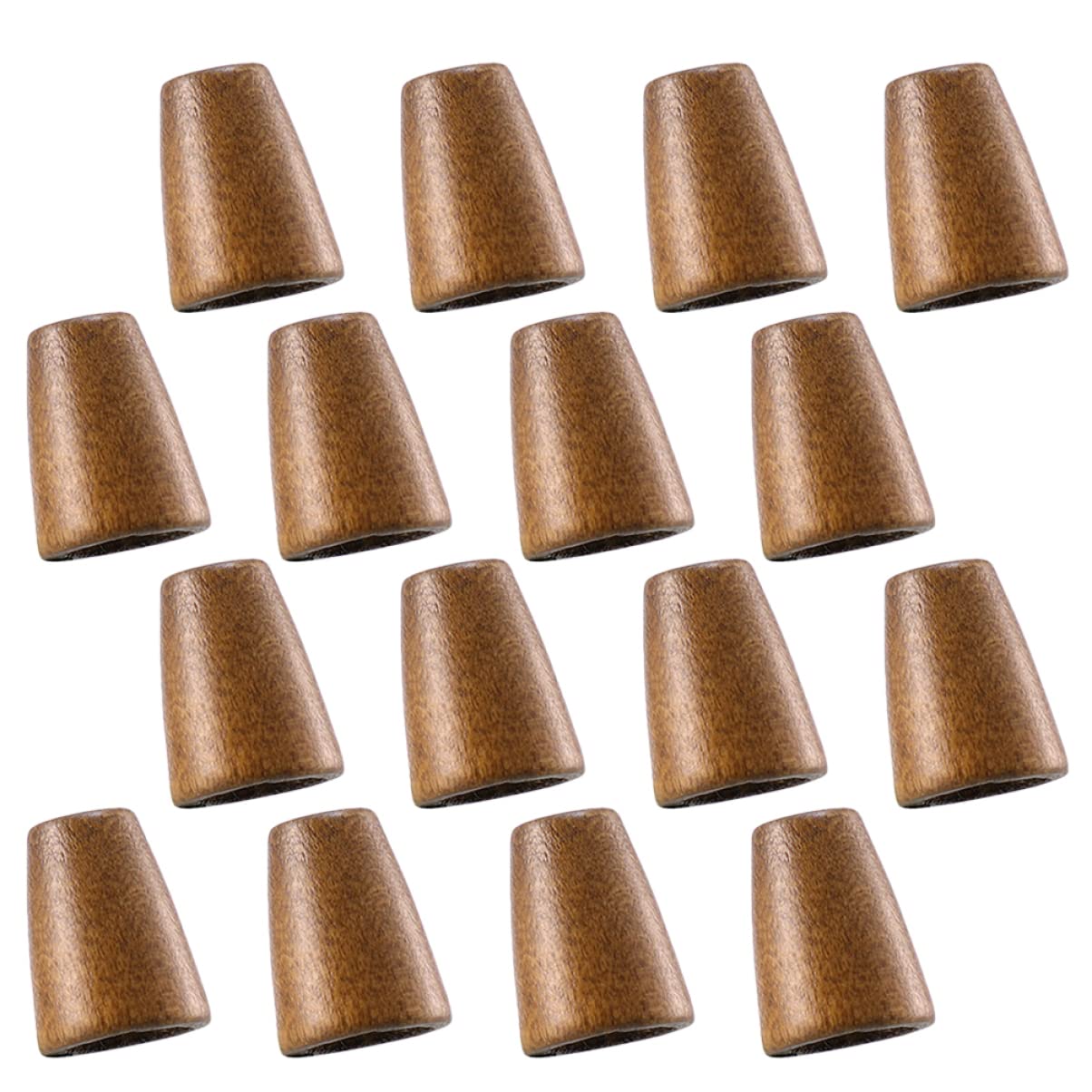 Operitacx 100Pcs Light Brown Wooden Drawstring Cord Ends, Bell Rope Buckles, Slide Fasteners for Clothes, Hoodie Toggles, Compact Rope Stoppers for Home, Tailor Shops, and Handicraft Stores