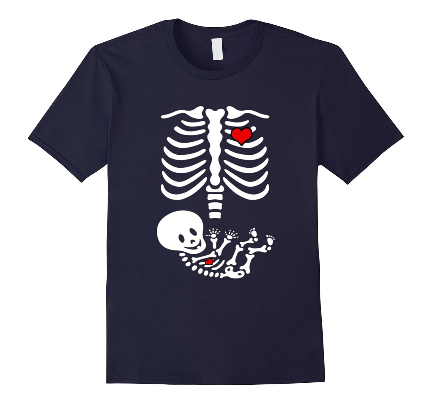 Pregnant Halloween T-Shirts - X-Ray Skeleton Child Baby Boy-ANZ