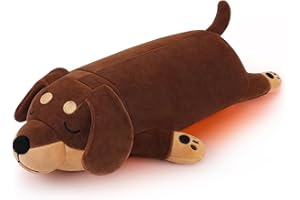 Weighted Dachshund Dog Microwavable Heating Pad-1.8lb Heating Pads for Cramps &Period Pain Relief for Women, Cuddly Heatable 