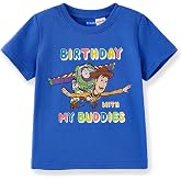 Disney Girl &amp; Boy Birthday Shirt 2-9Y, Cute Graphic Tee, Character Clothes | Disney Officially Licensed T-Shirt, Adorable Prints, Vibrant Colors, Soft Fabric, Durable Quality for Birthday Celebration