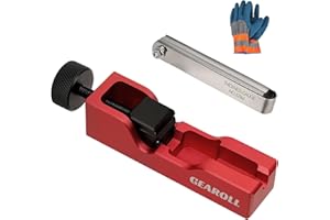 GEAROLL Spark Plug Gap Tool with 32 Blade Steel Feeler Gauge, Spark Plug Gapping Tool for Most 10mm 12mm 14mm 16mm Thread Spark Plugs, Red