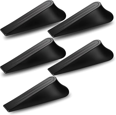 SUMAS Rubber Door Stoppers Pack of 5 Non-Slip Anti-Skid Durable Floor Wedges