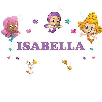Baby Personalized Bubble Guppies Boys Kids Name Wall Decal Life