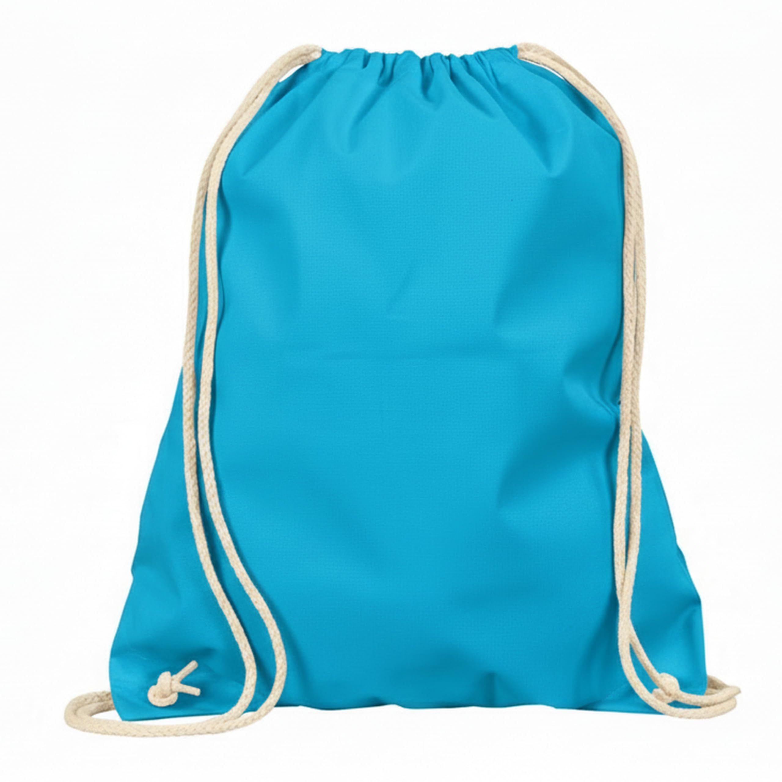Veproli Cotton Gym Bag Sports Bag Drawstring Bag Gym Bag Jute School Backpack, lightblue, One Size
