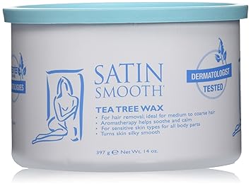 Amazon Com Satin Smooth Tea Tree Wax 14 Oz Hair Waxing
