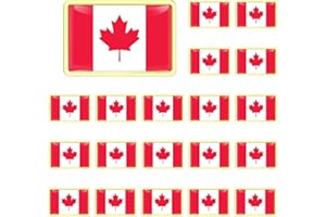 DTOFOOT 24 PCS Canada Flag Brooch for Hats Canadian Flag Lapel Pins Maple Leaves Badges Patriotic Enamel Pins