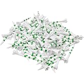 2-3/4" Champ FlyTee My Hite Golf Tees White/Green Stripe Golf Tee, 100 Count