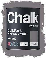 Hemway Storm Grey Chalk Paint 1L Matt Finish Furniture & Walls