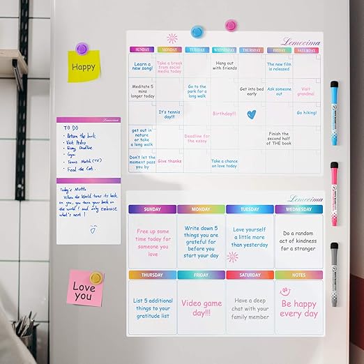 Lemecima 3 Pc Calendario Nevera Pizarra Magnetica Nevera Magnetica Semanal Para Ideal Planes Of Menu Recordatorio Lista De La Compra Pizarra Magnetica Incluye 3 Rotuladores De Color 4 Iman Amazon Es Hogar calendario nevera