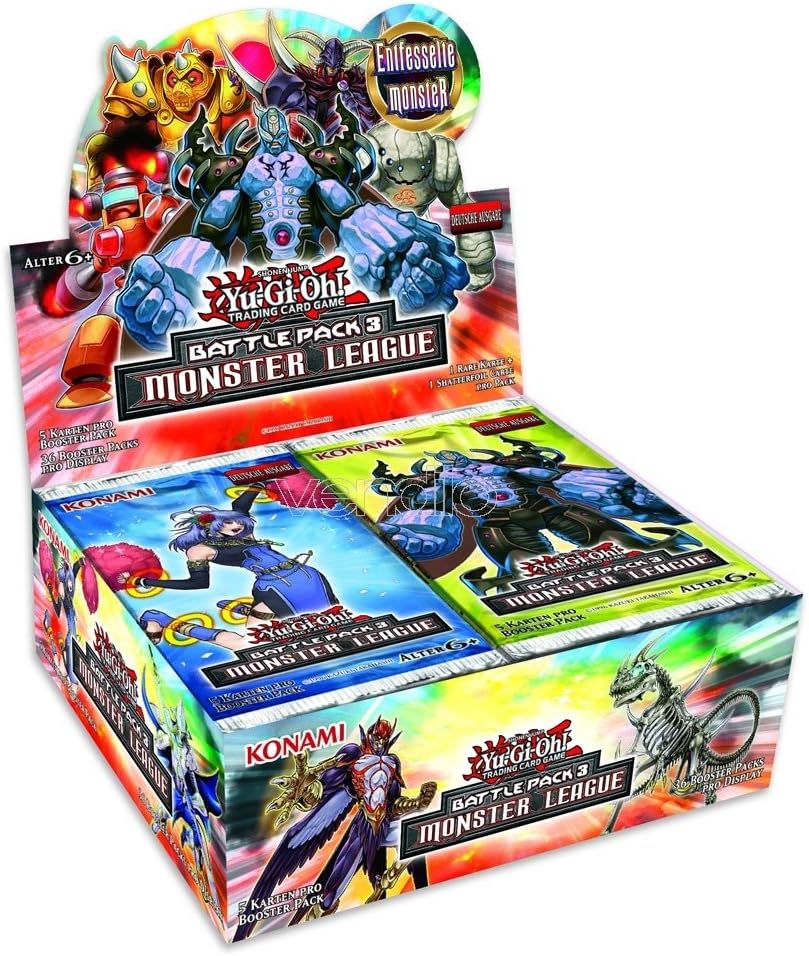 Yu Gi Oh Monster League Battle Pack 3 Display 36 Booster Amazon De Spielzeug