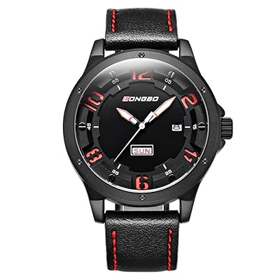 LONGBO Men's Dual Calendar Quartz Watch with Leather Lebanon Ubuy