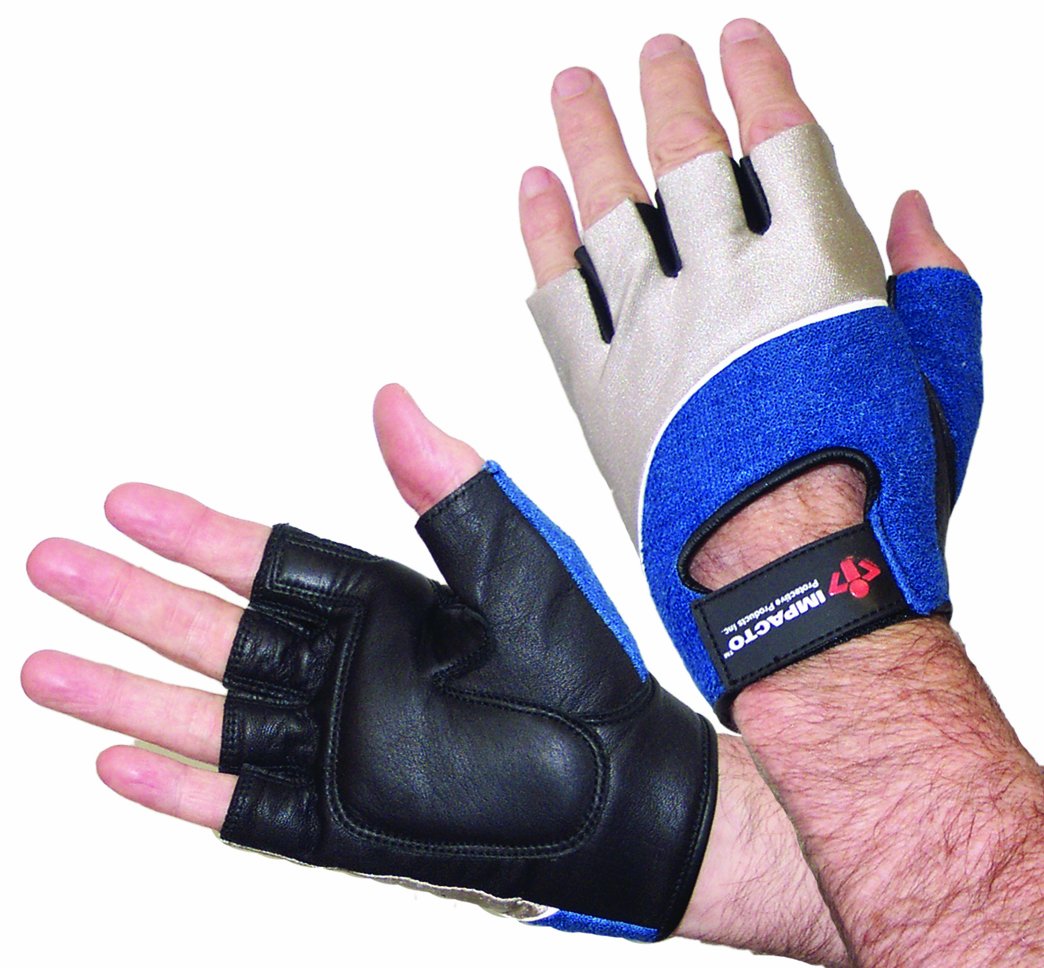 Impacto 40000 Large AntiImpact Gel Work Glove Black/Blue/Grey