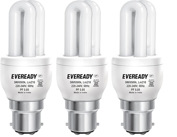 Eveready Mini 5-Watt CFL (White and Pack of 3)