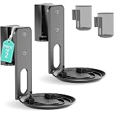 ynVISION.DESIGN Speaker Wall Mount for Sonos ERA 100/100 SL, Black, 2-Pack | Mounting brackets for Sonos speakers, Anchors for drywall, wood studs &amp; concrete. Swivel 45&deg;, tilt -18&deg;, cable management