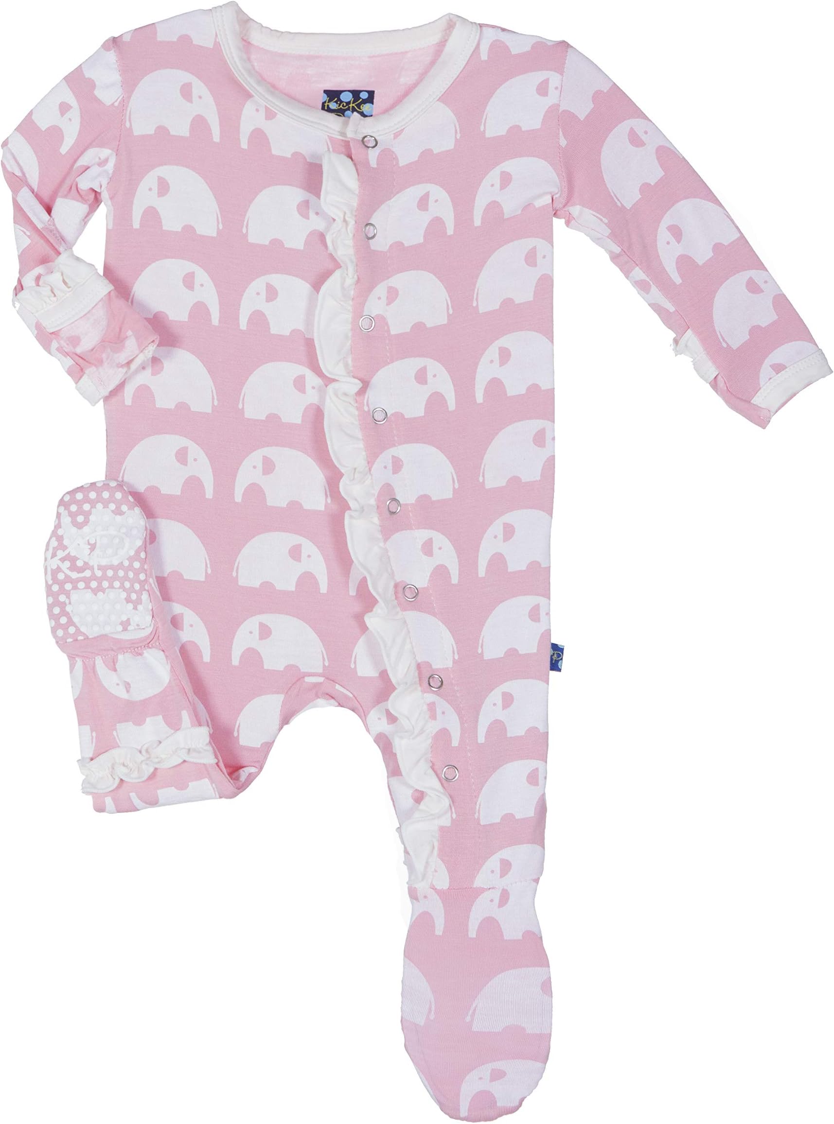 KicKee Pants Print Classic Ruffle Footie with Snaps