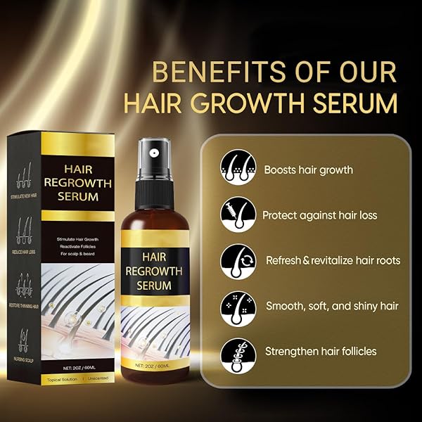 HAIR GROWTH OIL SPRAY: HAIR GROWTH SERUM SPRAY WITH ROSEMARY BIOTIN FOR HAIR LOSS AND THINNING-HAIR REGROWTH THICKENING FOR WOMEN MEN 2 FL OZ