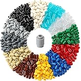 Feleph 600 Pieces 1x1 Round Bricks Bulk Multicolored Classic Basic Parts Building Creative Play Set Blocks Toy Accessories Compatible with 3062 Major Brands (12 Mixed Color)