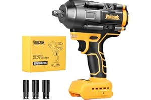 VNIISSOK Cordless Impact Wrench 1/2 inch for Dewalt 20V Battery, 1000/1200N.m Impact Driver High Torque Brushless Electric Impact Gun Includes LED Work Light Variable Speeds for Car/Truck RV/Mower