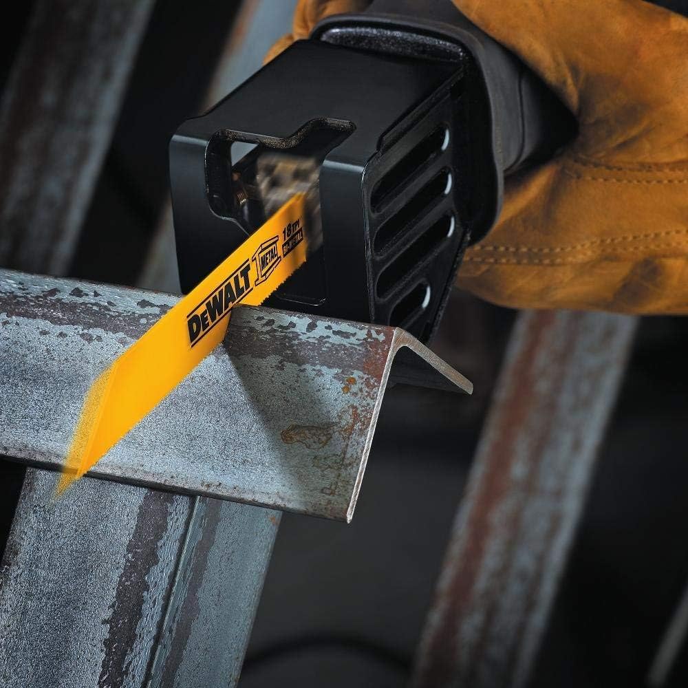 DEWALT Reciprocating Saw Blades, Metal/Wood Cutting Set, 6-Piece (DW4856), Metallic - - 