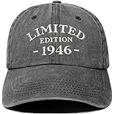 80th Birthday Gifts for Men Women, 80 Year Old Gifts Ideas, Washed Cotton Embroidered Baseball Cap Adjustable