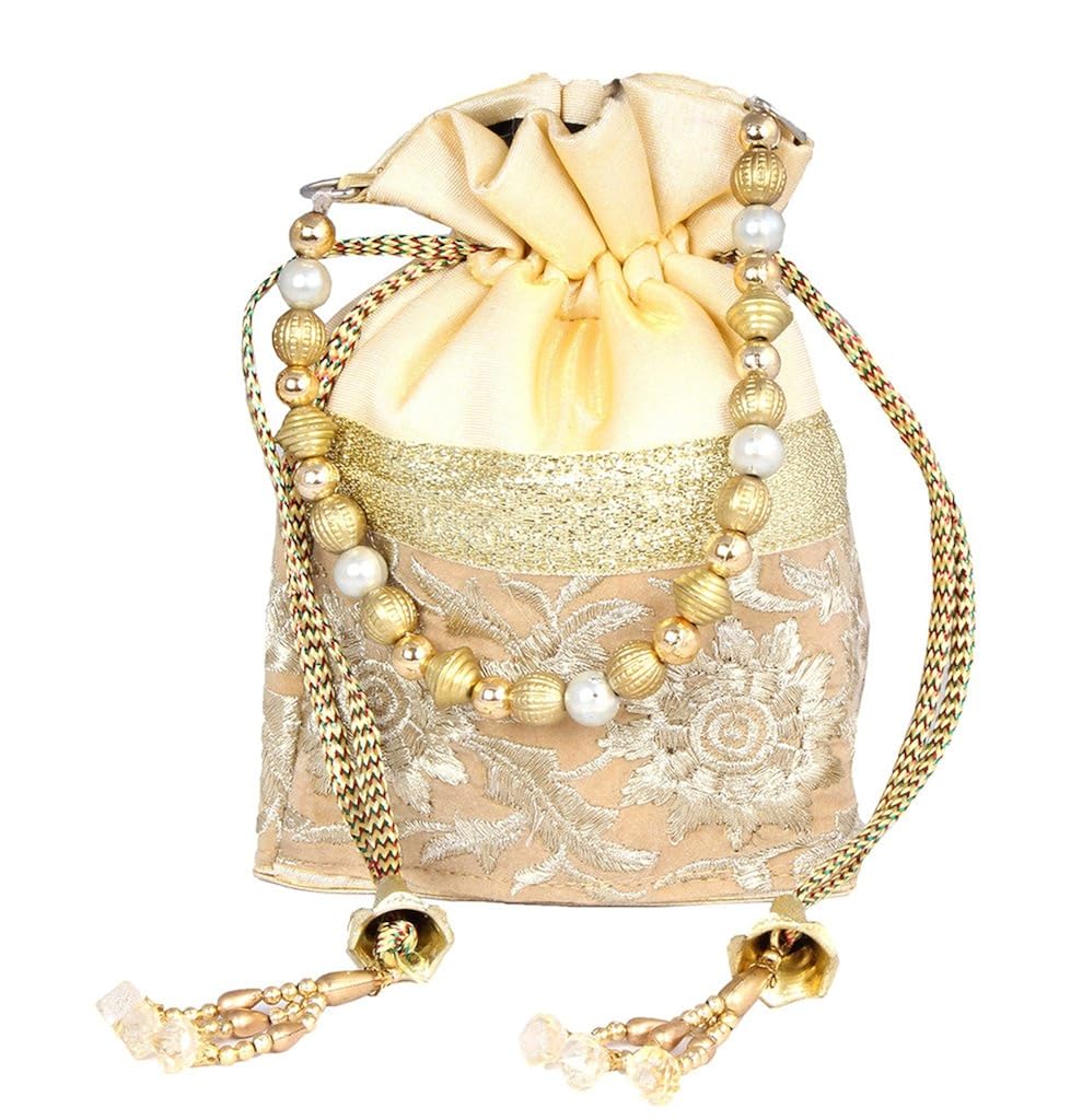 prettykrafts traditional style velvet accessories potli bag