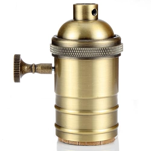 Splink Brass Light Socket E26/E27 Lamp Holder Socket with Pull Chain