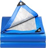 YIJUHOU Tarpaulin 3m x 4m Waterproof Heavy Duty 115 GSM Blue view 1