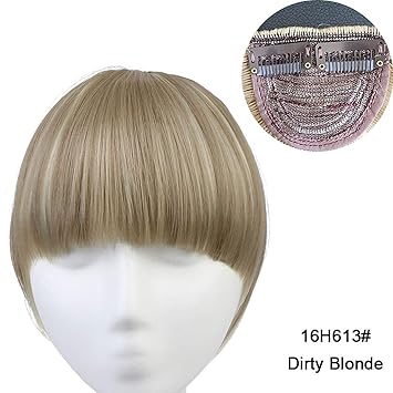 Amazon Com Clip In Bangs Hair Extension Hairpiece Synthetic