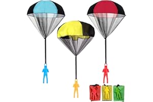Muhotgs Stocking Stuffers for Kids Parachute Toys: Outdoor Toys, Birthday for Teenagers, Valentines Day Gifts for Kids Easter Basket Stuffers, Tangle Free Outdoor Flying Parachute Boys Idea