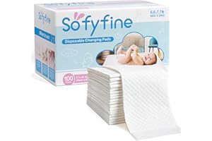 SOFYFINE 100 Count Disposable Changing Pads for Baby 17" x 24"Portable Changing Diaper Liners for Mess Free Travel, Leakproof Incontinence Bed Pads,Waterproof Table Protector Mat, Toddler Pee Pads