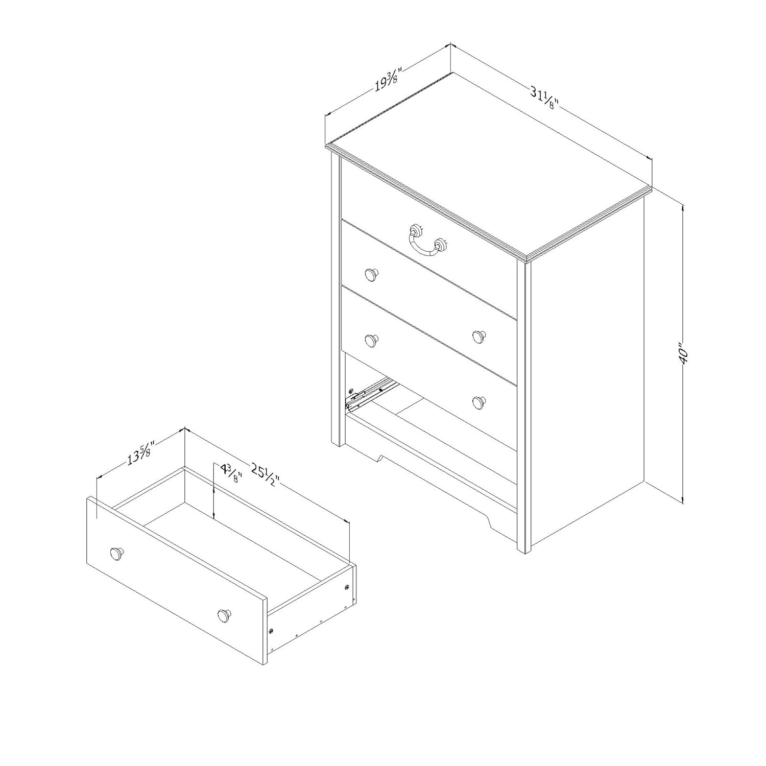 Furniture South Shore Furniture Aviron 4Drawer Chest Blueberry Bedroom