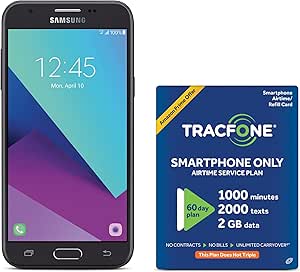 TracFone Samsung Galaxy J3 Luna Pro 4G LTE Prepaid Smartphone with Amazon Exclusive Free $40 Airtime Bundle