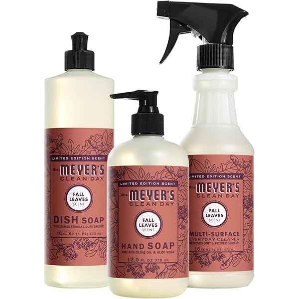 Amazon.com: Mrs. MEYER'S Kitchen Set, Dish Soap, Hand Soap, and