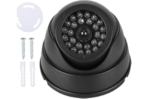 Dummy Security Camera Simulated Surveillance Cameras,Fake Security Camera with Flashing Red LED Light, for Home and Outdoor, 