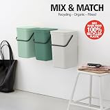 Brabantia Sort & Go 12L Waste Bin Fir Green with Stay-Open Lid view 7