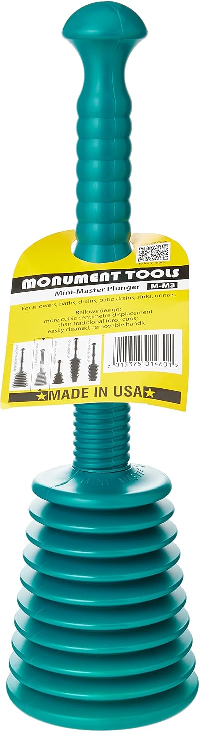Monument M-M3 Mini Master Plunger Patented Bellows Removable Handle