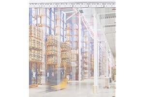 Ezcasch W3' X H7' Vinyl Strips 0.08 Inch Thickness, 6PCS Door PVC Strip Curtain Kit Clear Plastic Strips Freezer Curtains for or Winter, Freezer, Cooler, Warehouse Commercial Doors(36" W x 84" L)