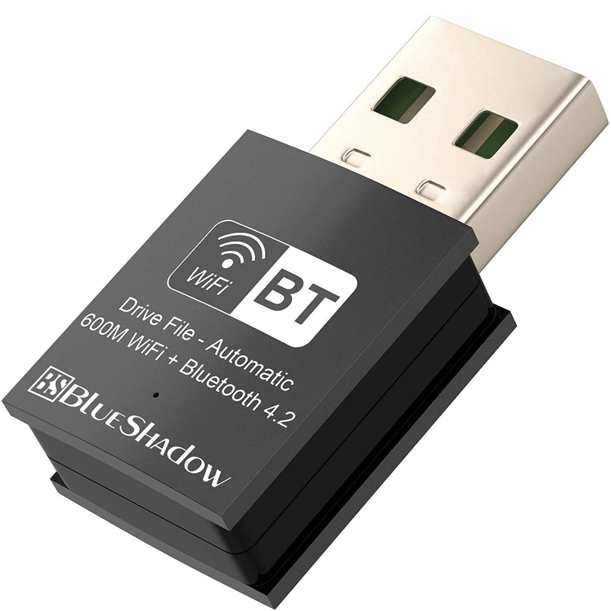 Photo 1 of Blueshadow Mini 2-in-1 USB WiFi Bluetooth Adapter AC600-2.4G/5G Dual Band Wireless Network Adapter for Desktop PC, Bluetooth 4.2, WPA3 Network Security, Supports Windows 11,10, 8.1,8, 7