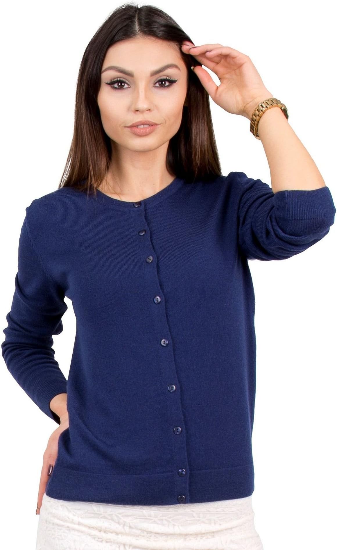 Women's Merino Wool Classic Lightweight Cardigan