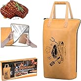 BBQ Blanket for Resting Meat,Barbecue Blanket for Resting Meat,21 Inch BBQ Blanket Meat Resting Bag,Reusable Smoker Grilling Meat Insulated Brisket Bag Grilling Gifts for Men (Yellow-with Gift Box)