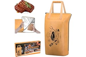 YGMKIT BBQ Blanket for Resting Meat,Barbecue Blanket for Resting Meat,21 Inch BBQ Blanket Meat Resting Bag,Reusable Smoker Grilling Meat Insulated Brisket Bag Grilling Gifts for Men (Yellow-with Gift Box)