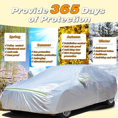 MORNYRAY Waterproof Car Cover All Weather Snowproof UV Protection