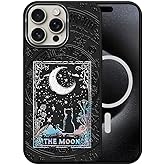 DAIZAG Case for iPhone 15 Pro Max, [Durable Shockproof Protective Magnetic Cover] [Compatible with MagSafe],Tarot Card Moon Cat Colorful