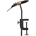 Fly Tying Vise - Rotary Fly Tying Vise with Bench Clip Metal Fly Tying Tool Fly Tying Clamp Vise 360° Rotation and Multiple Adjustments for Teasers and Jigs Fly Fishing Hook Tying Tools