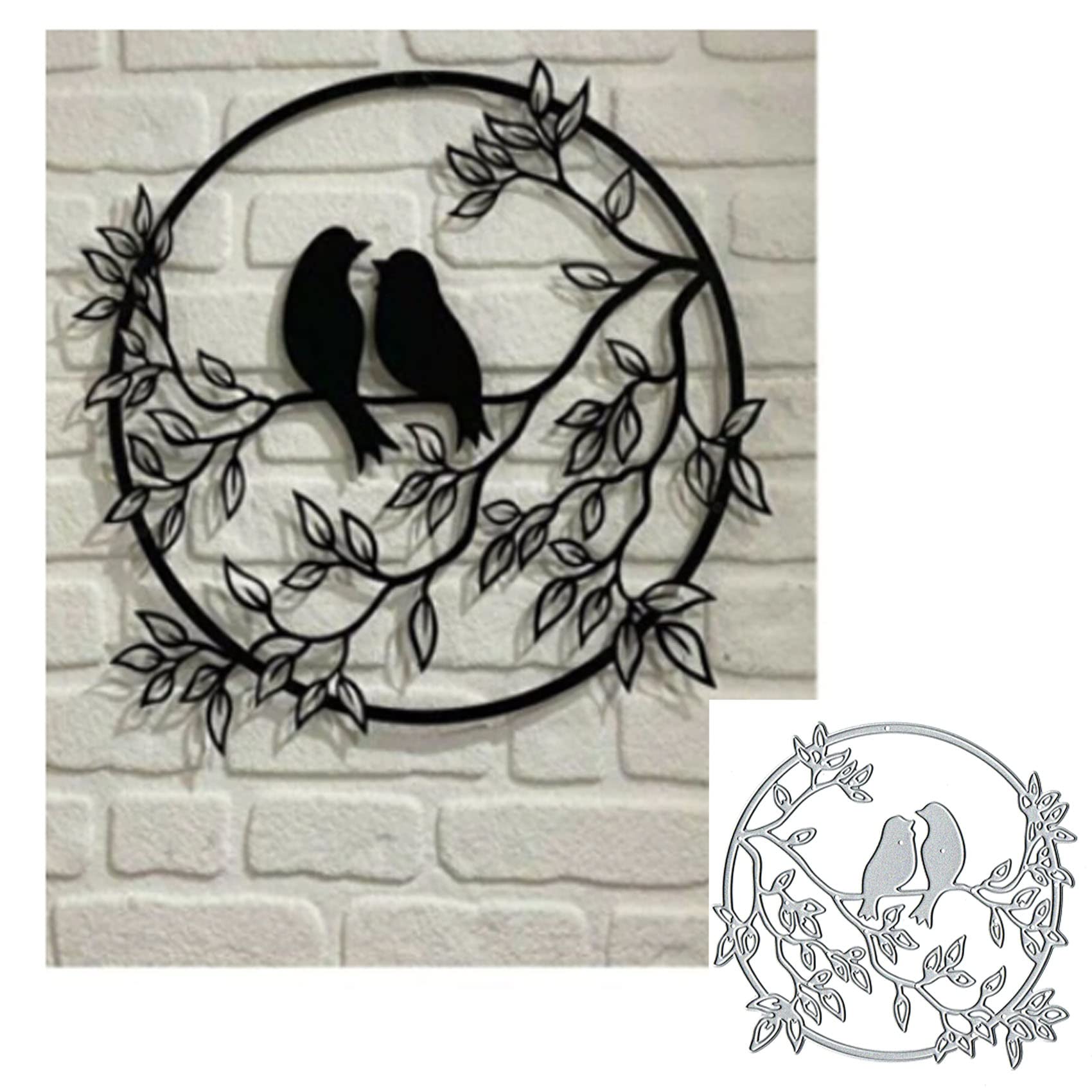Animal Bird Metal Die Cuts for Card Making,Valentine Bird Tree Leaf Card Cutting Dies Cut Stencils DIY Scrapbooking Album Decorative Embossing Paper Card Embossing Craft