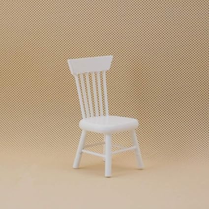 RONSHIN Mini 1:12 Wooden Dining Chair for Doll Kids Toys Random Color